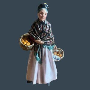 Royal Doulton "The Orange Lady" HN 1759 Collectible Figurine Granny Core England